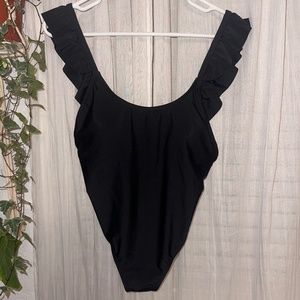 Black Ruffle Bathing suit